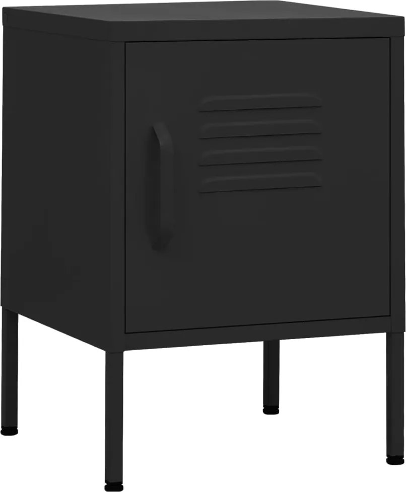 vidaXL Noptieră, negru, 35x35x51 cm oțel