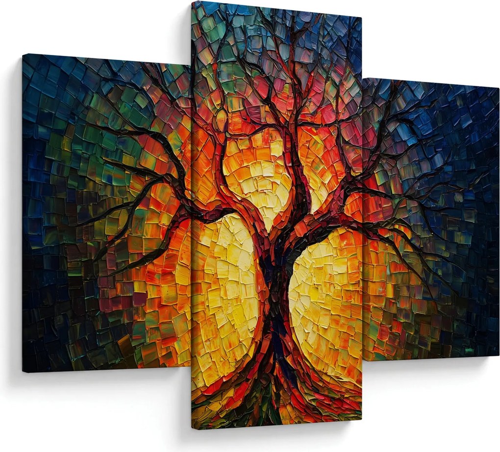 Tablou - Arborele vieții în mozaic (90x60 cm)