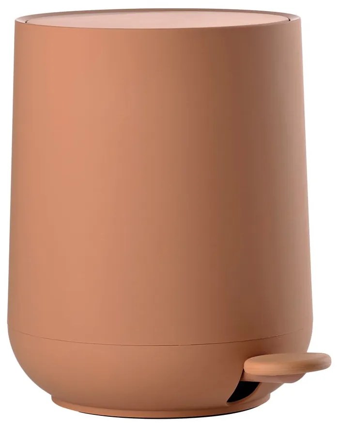 Coș de gunoi portocaliu cu pedală din plastic 3 l Nova One – Zone