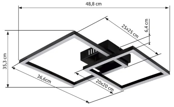 Plafonieră LED Globo 672842 TYLER LED/20W/230V