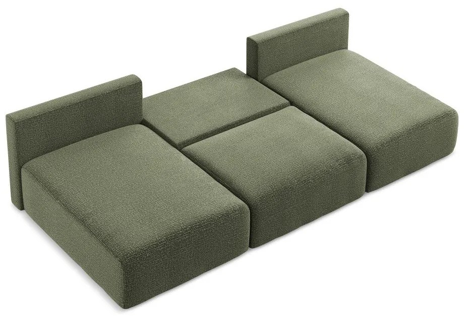 Colțar verde extensibil/cu spațiu de depozitare Kalena – Makamii