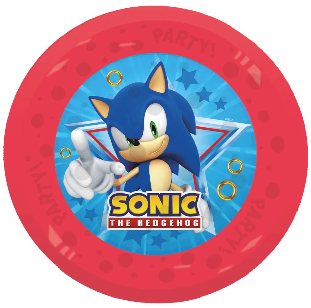 Sonic Ariciul Sega set de 4 farfurii plate micro premium din plastic 21 cm