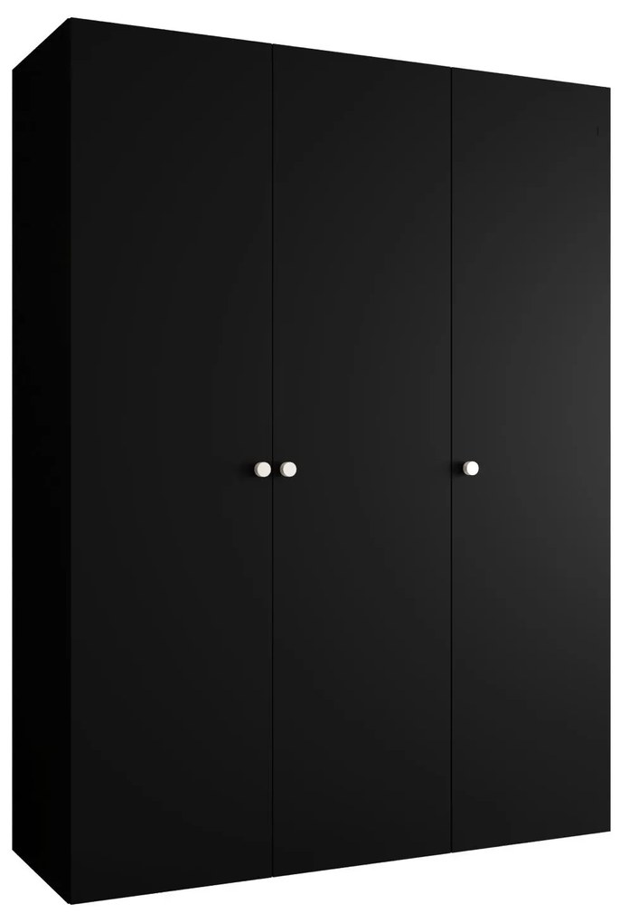Dulap de haine 150 cm Parna 1 (Negru + Argintiu). 1125872