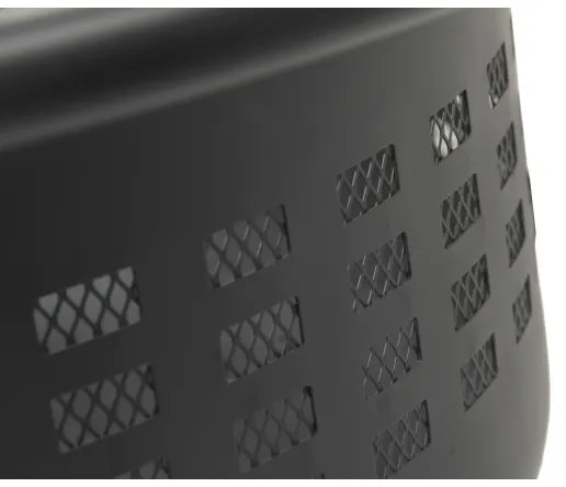 Vatră portabilă pe lemn cu grătar neagră