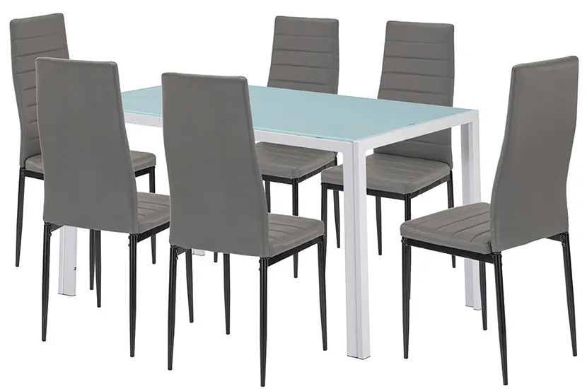 Mabel 6+1 set de luat masa gri-negru