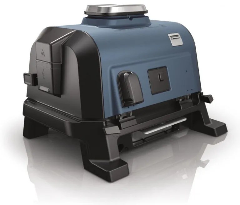 Gratar electric Ninja OG901EU, SMART, 1700W, 7 programe, 45x29 cm, 260C, Ceramica Plocha, Tehnologie Woodfire, IPX4, Negru/Albastru