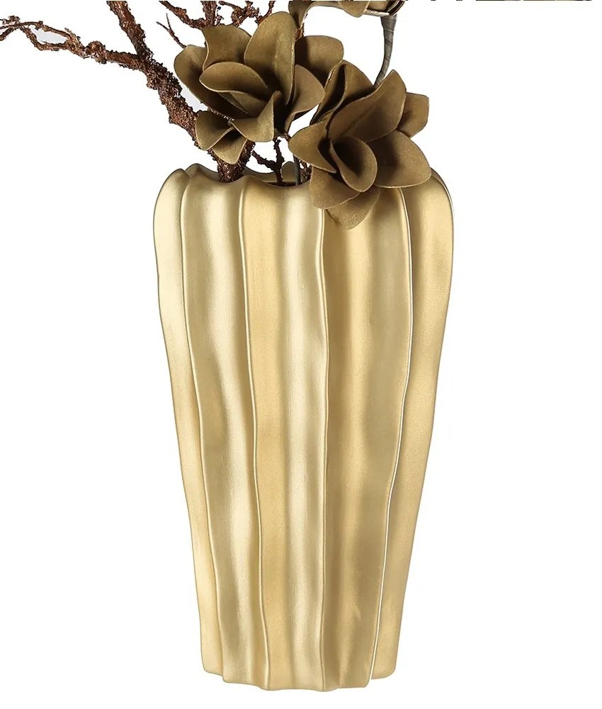 Vaza KAMPA, aurie, ceramica, 18x31 cm