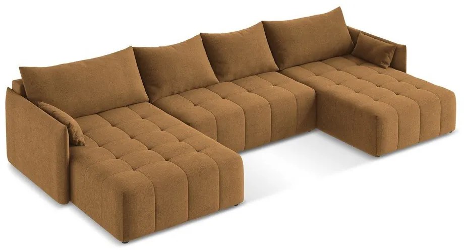 Colțar teracotă extensibil/cu spațiu de depozitare (în formă de "U") Moku – Makamii