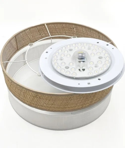 Plafonieră LED SIRJA BOHO, 20 W, 230 V, Ø 35 cm, bej/alb