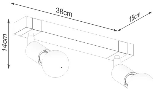 Spot Sollux SL.1296 ZUCA 2xE27/15W/230V negru