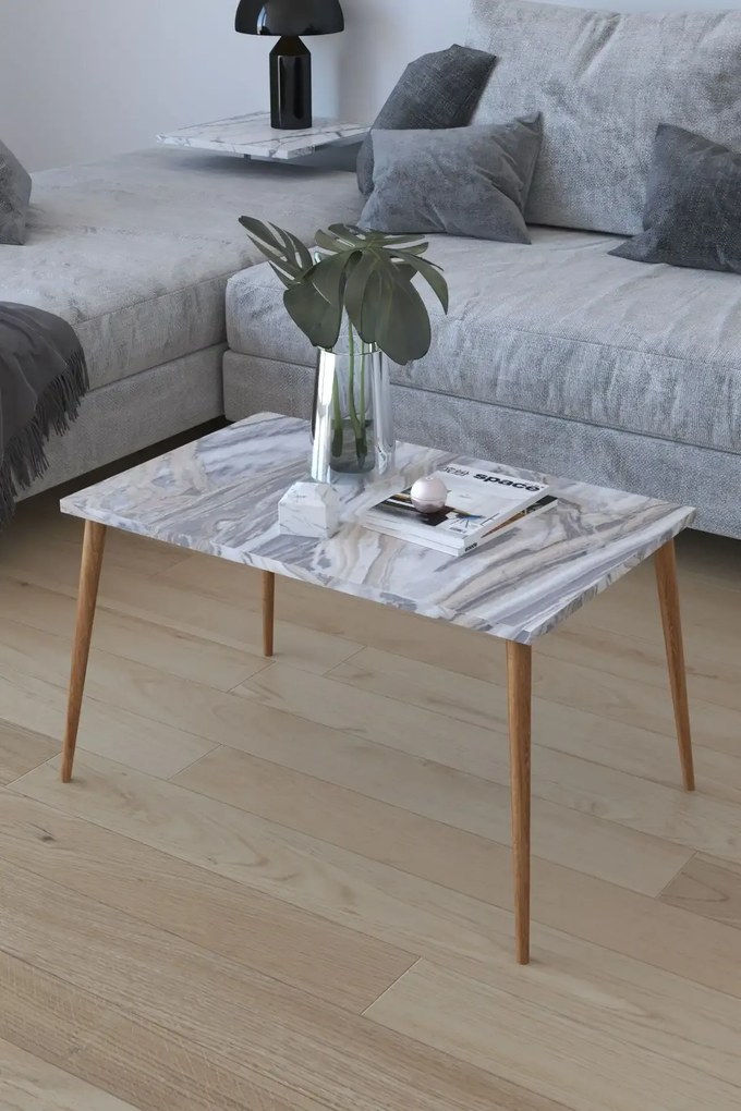 Masa de cafea Paco Homs 72 x 45 x 42 cm, Marmorat