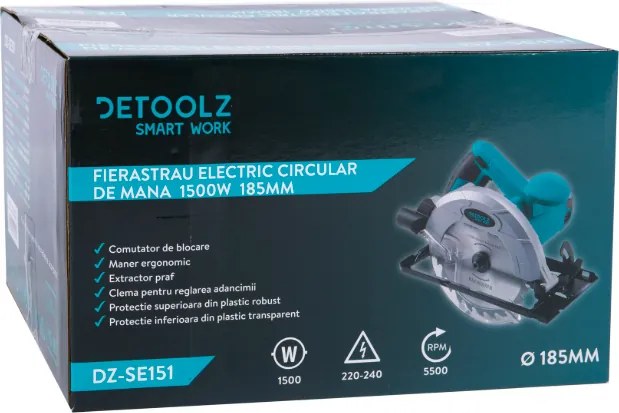 Fierastrau electric circular de mana 1500W 185mm