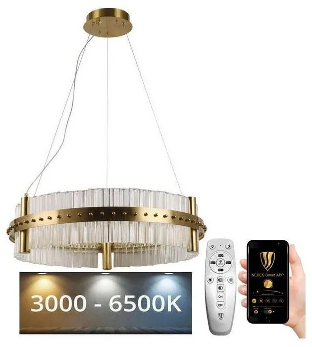 Lustră LED de cristal dimabilă pe cablu LED/40W/230V + telecomandă