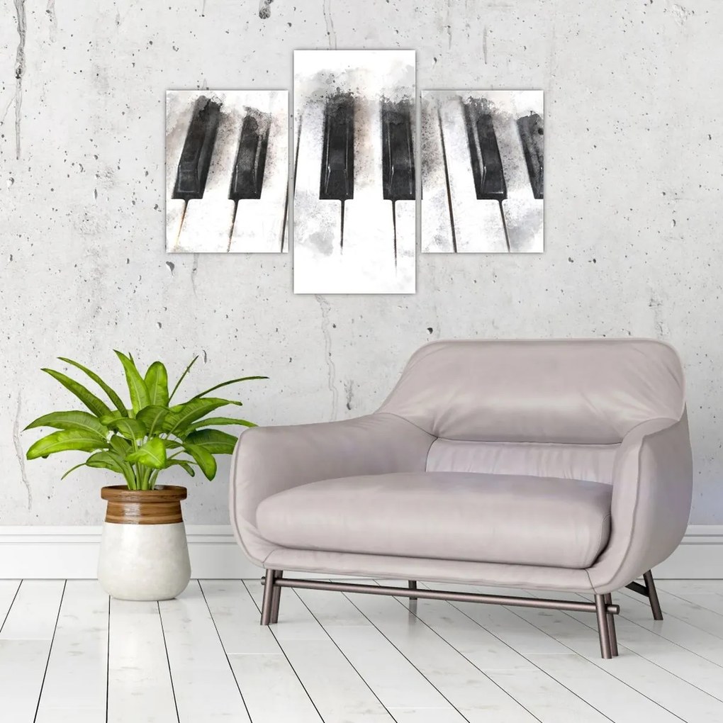 Tablou - Pian, acuarelă (90x60 cm)