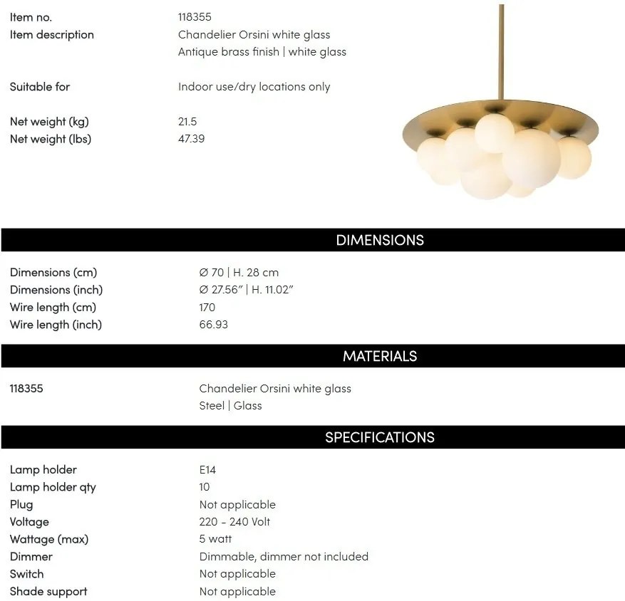 Lustra, Candelabru LUX design deosebit Orsini