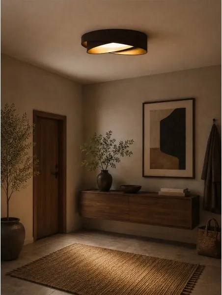 BRILAGI - Lampă de tavan LED VELVET TWIST LED/24W/230V 4000K Ø 55 cm maro/auriu