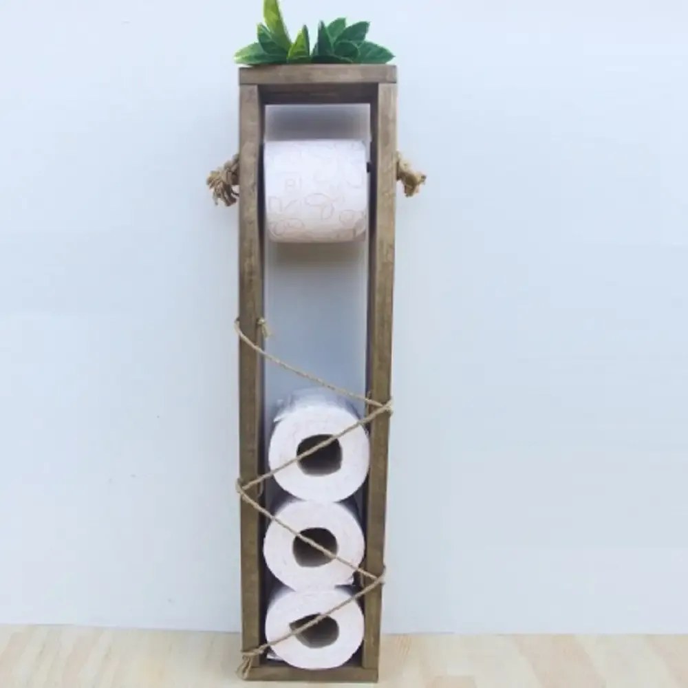 Stand suport toaleta,seria wood Homs, 55x10x10 cm, lemn natur,700015