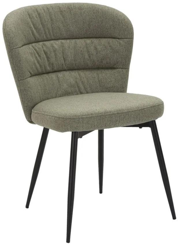 Set 2 scaune dining verzi din stofa si lemn de Pin, 58x60,5x85 cm, Losanna Mauro Ferretti