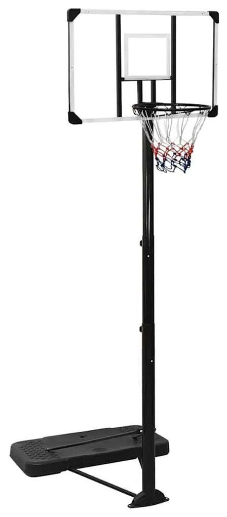 vidaXL Suport coș de baschet, transparent, 256-361 cm, policarbonat