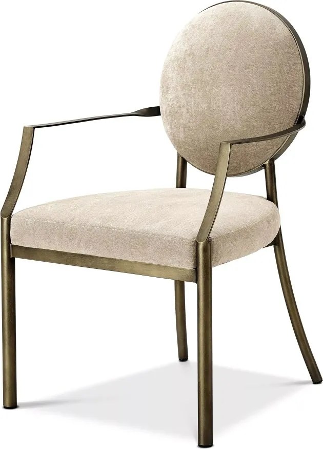 Scaun cu brate elegant, tapitat cu catifea, LUX Scribe 110807 HZ