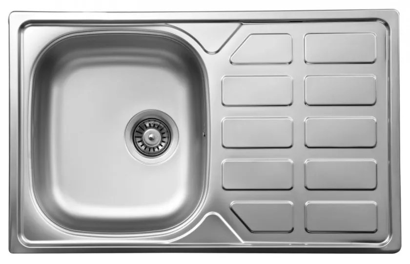 Chiuveta bucatarie inox cu o cuva crom satin Deante Soul 1, SATIN