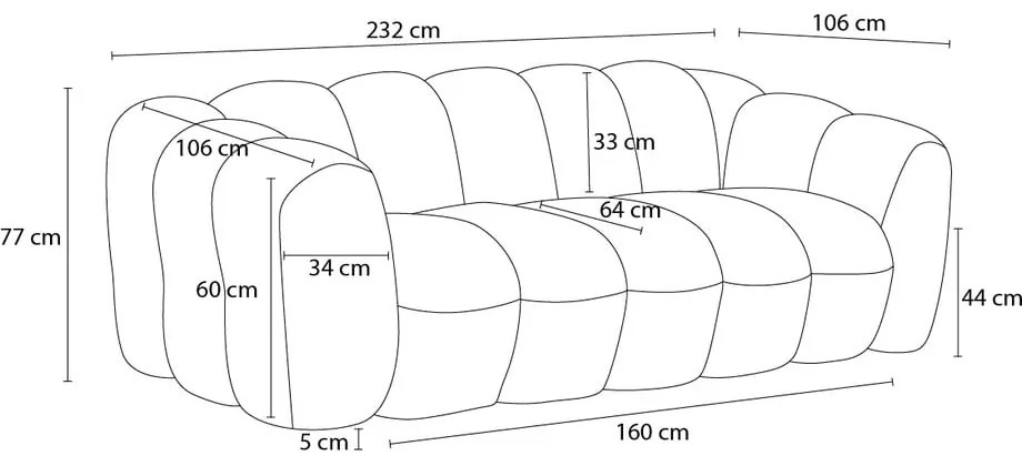 Canapea verde cu tapițerie din țesătură bouclé 232 cm Hippolyte – Bobochic Paris