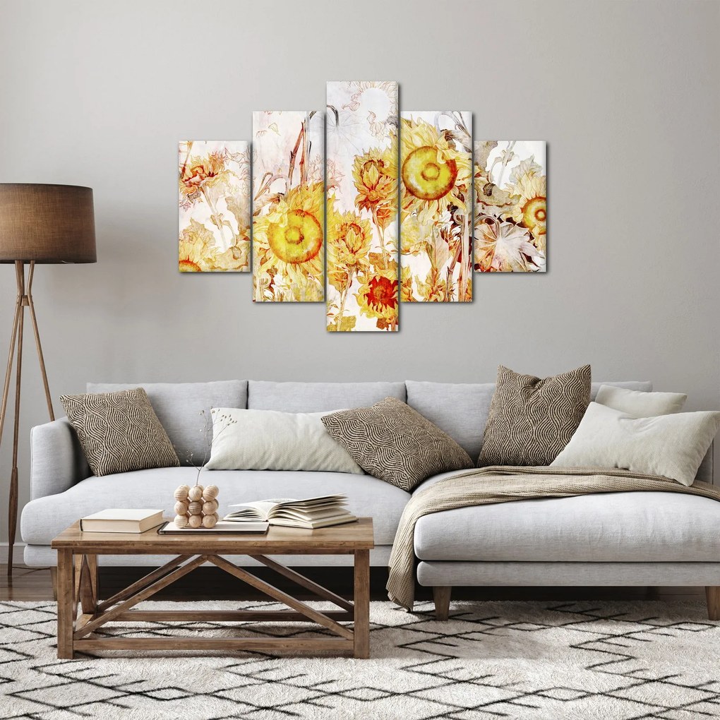 Tablou - Floarea-soarelui,pictură (150x105 cm)