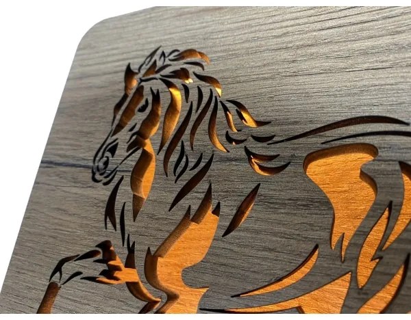 Li-Go 4070/DUB2 - Decorațiune de masă LED, 12W, 230V, 19x19 cm, stejar/cal