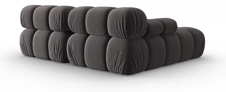 Canapea gri închis cu tapițerie din catifea 191 cm Bellis – Micadoni Home
