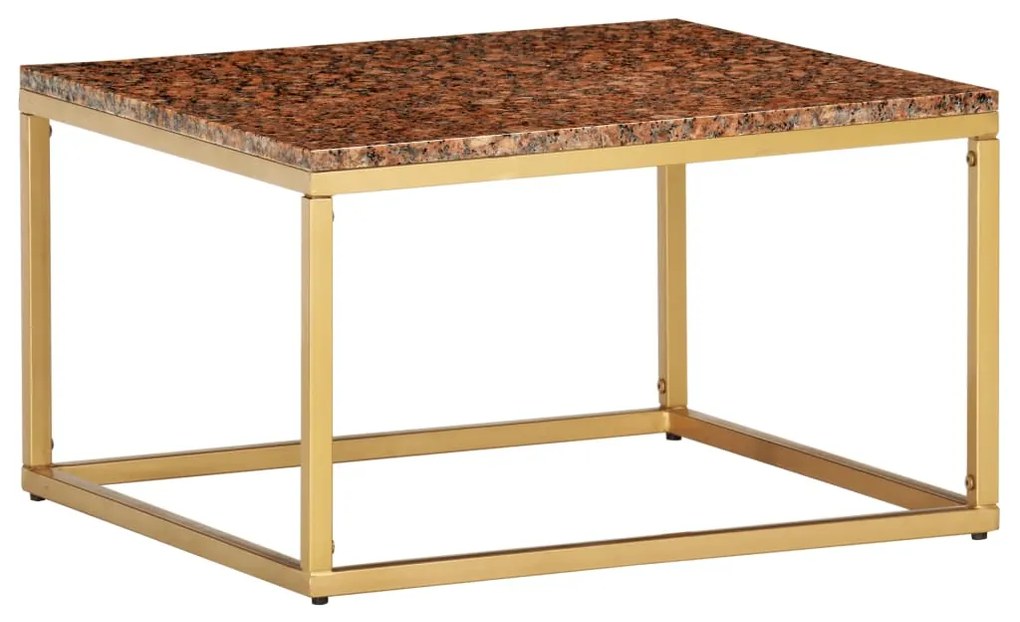 Masuta de cafea rosu 60x60x35 cm piatra naturala aspect marmura Rosu, 60 x 60 x 35 cm, 1