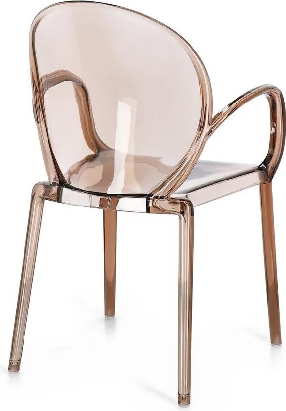 Scaun de grădină maro deschis din plastic Camilla – Bizzotto