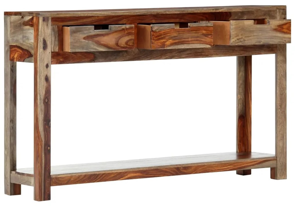 247753 vidaXL Masă consolă cu 3 sertare, 120x30x75 cm, lemn masiv de sheesham