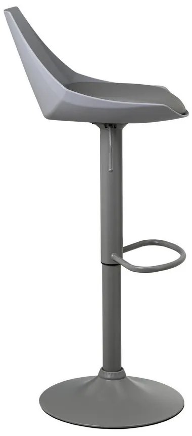 Scaune de bar gri cu înălțime ajustabilă 2 buc. din imitație de piele (înălțime șezut 56,5 cm) – Casa Selección