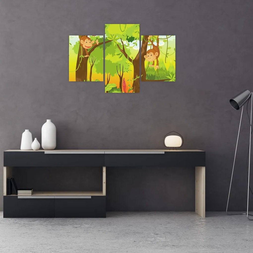 Tablou - Maimuțe (90x60 cm)