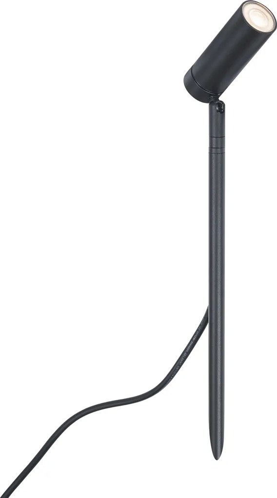 Spot cu țăruș negru 40cm incl. LED reglabil IP65 incl. cablu și ștecher - Carl