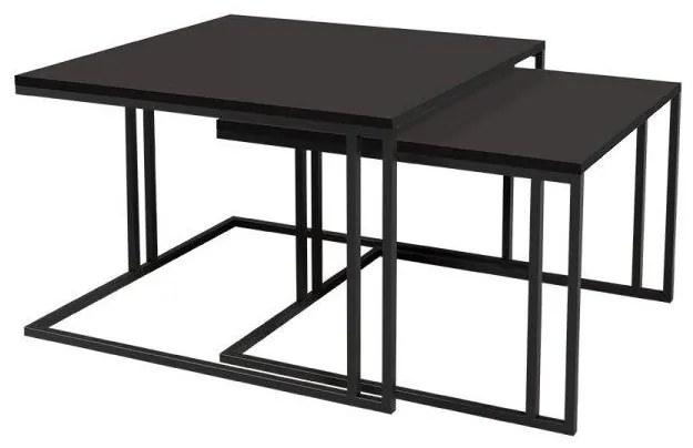 Set 2 măsuțe cafea Froyd (Negru + Negru molet) . 1105866