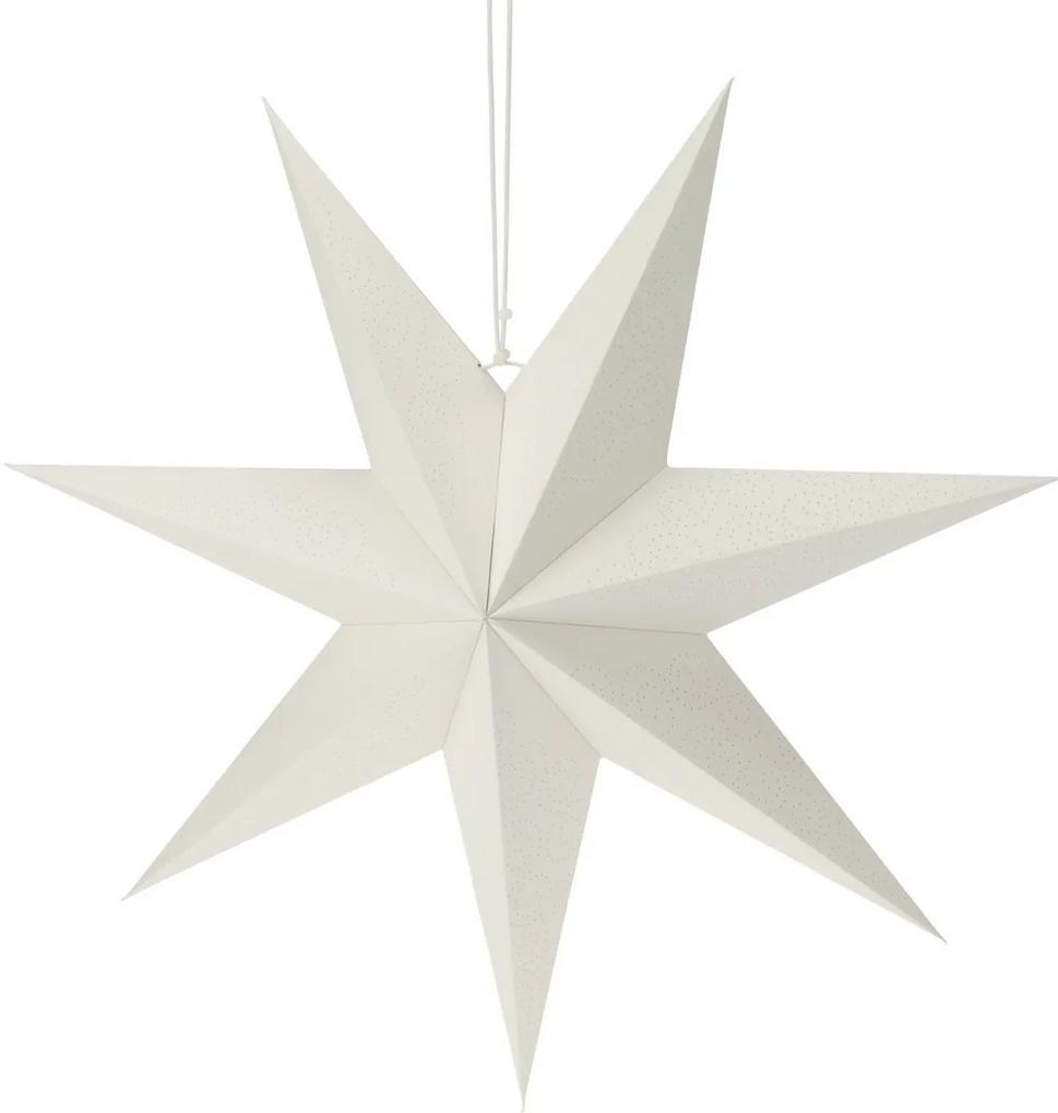 Decorațiune de hârtie de Crăciun White star, 60 x 60 x 1,5 cm