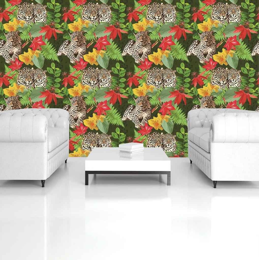 Fototapet - Leopard în junglă (152,5x104 cm)