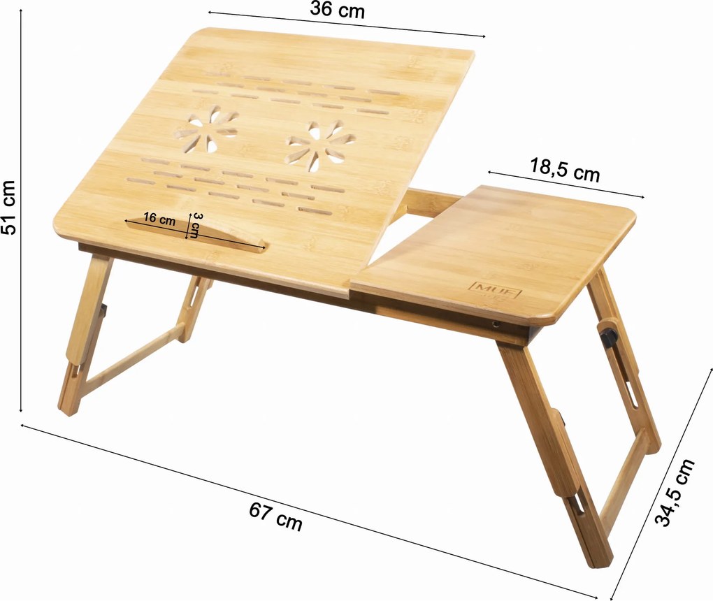 Masa din bambus pentru laptop GION L