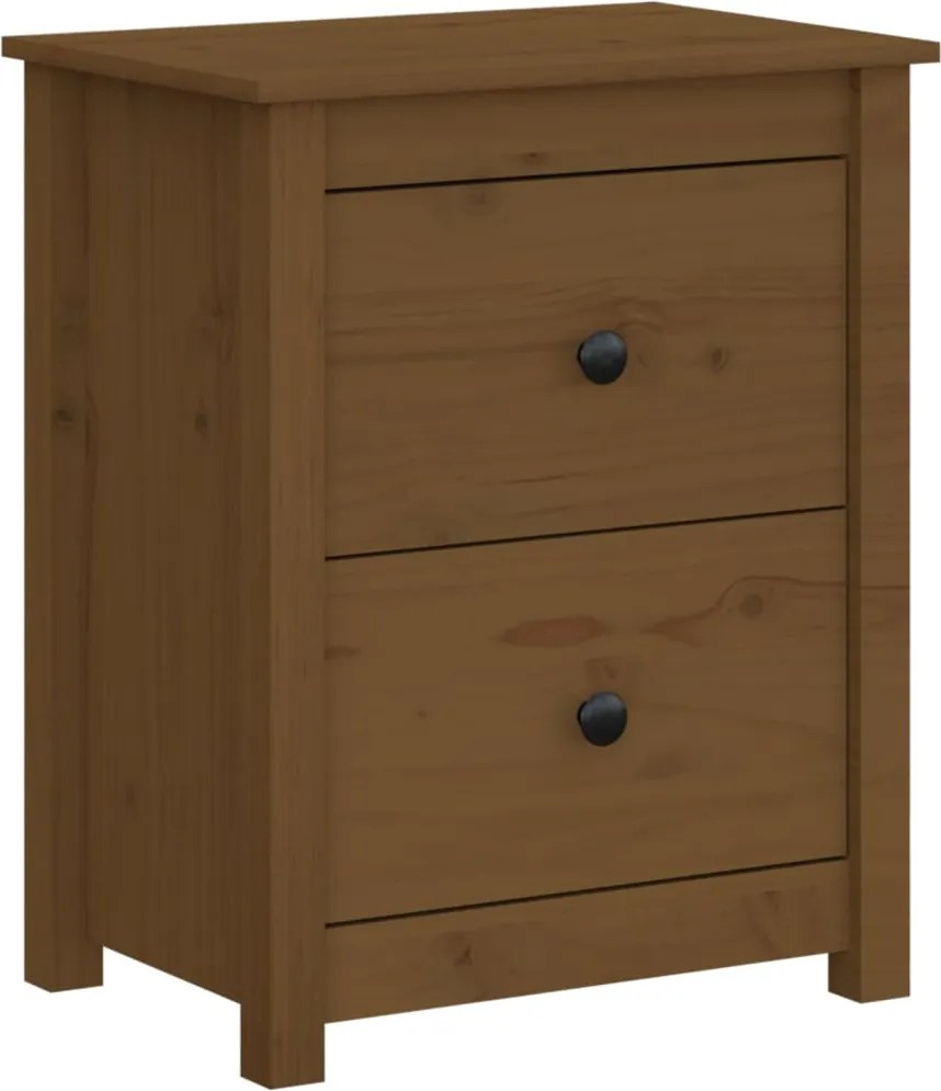 vidaXL Noptieră, maro miere, 50x35x61,5 cm, lemn masiv de pin