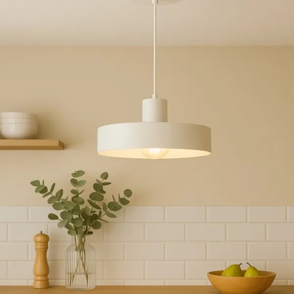 Lustră pe cablu ARCANE 1xE27/60W/230V, alb