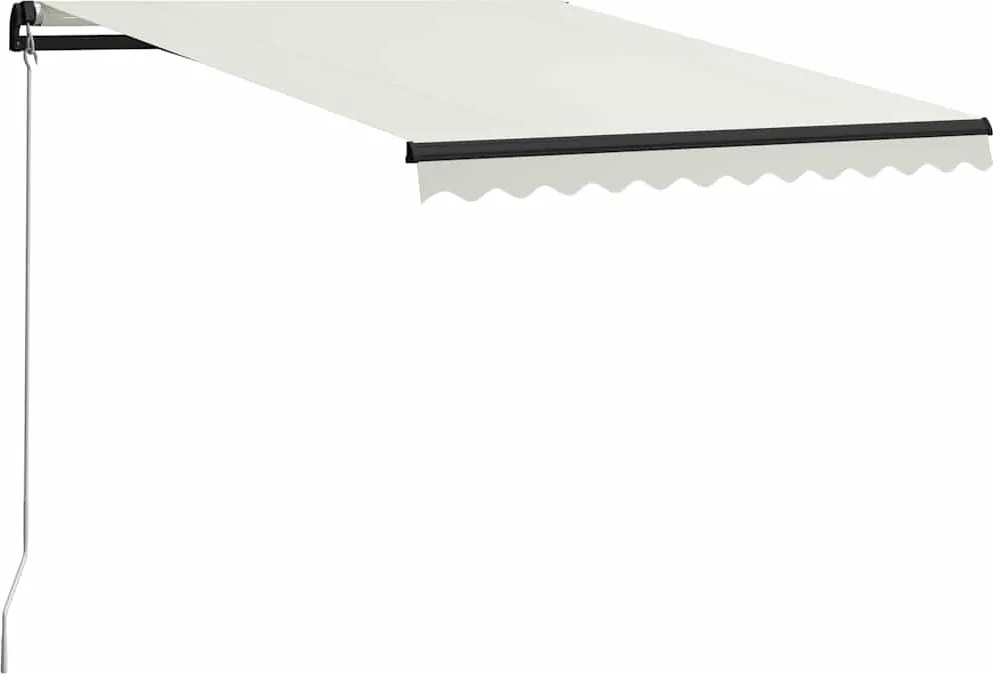vidaXL Copertină retractabilă manual, crem, 300 x 250 cm