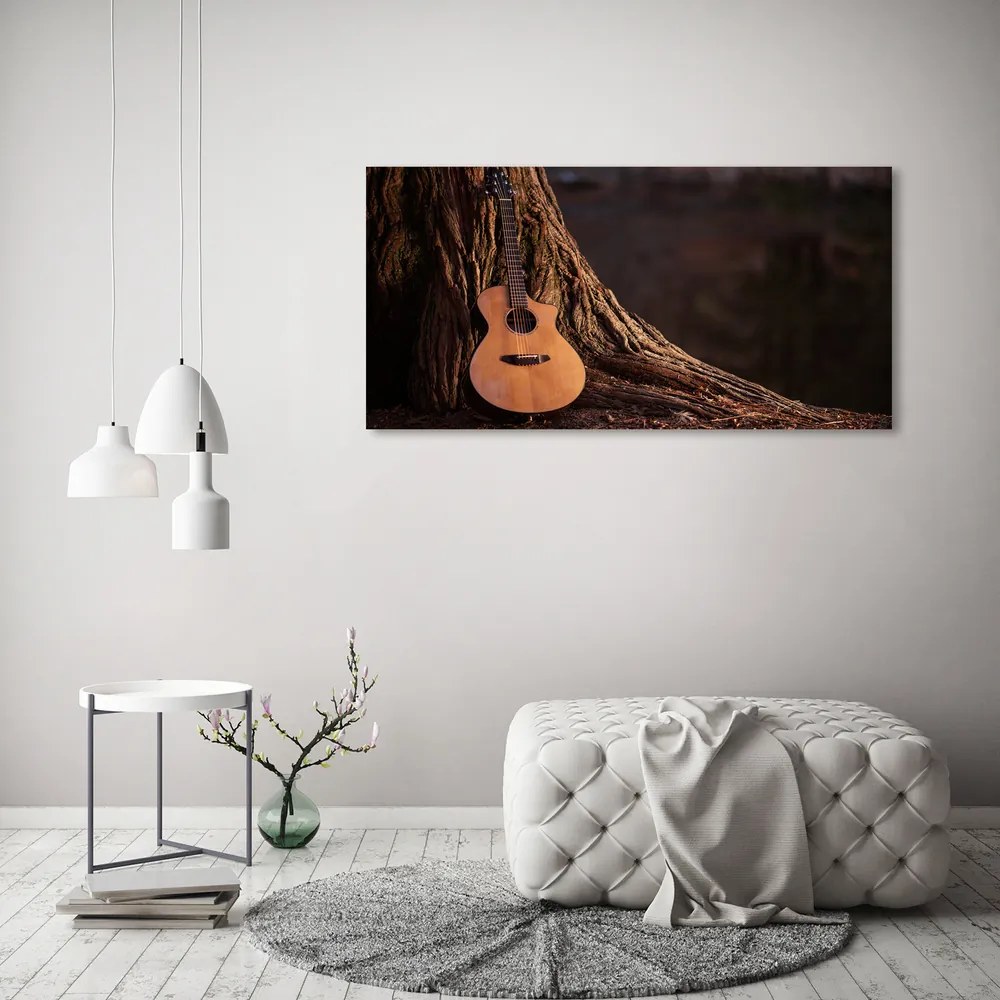 Pictura pe sticlă acrilică Chitara acustica