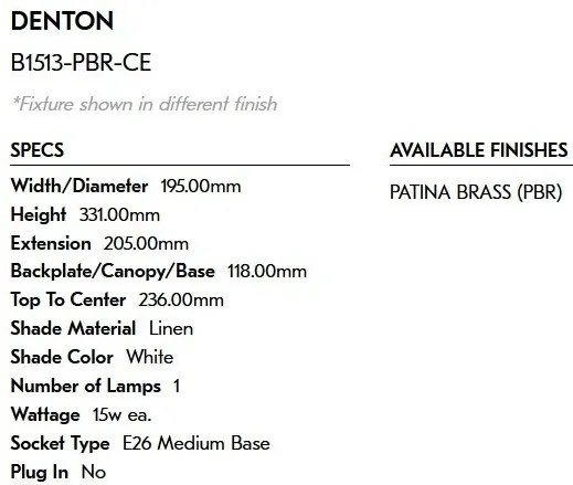 Aplica de perete design LUX Denton