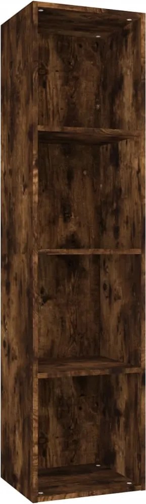 vidaXL Bibliotecă/dulap TV stejar fumuriu 36x30x143 cm lemn prelucrat