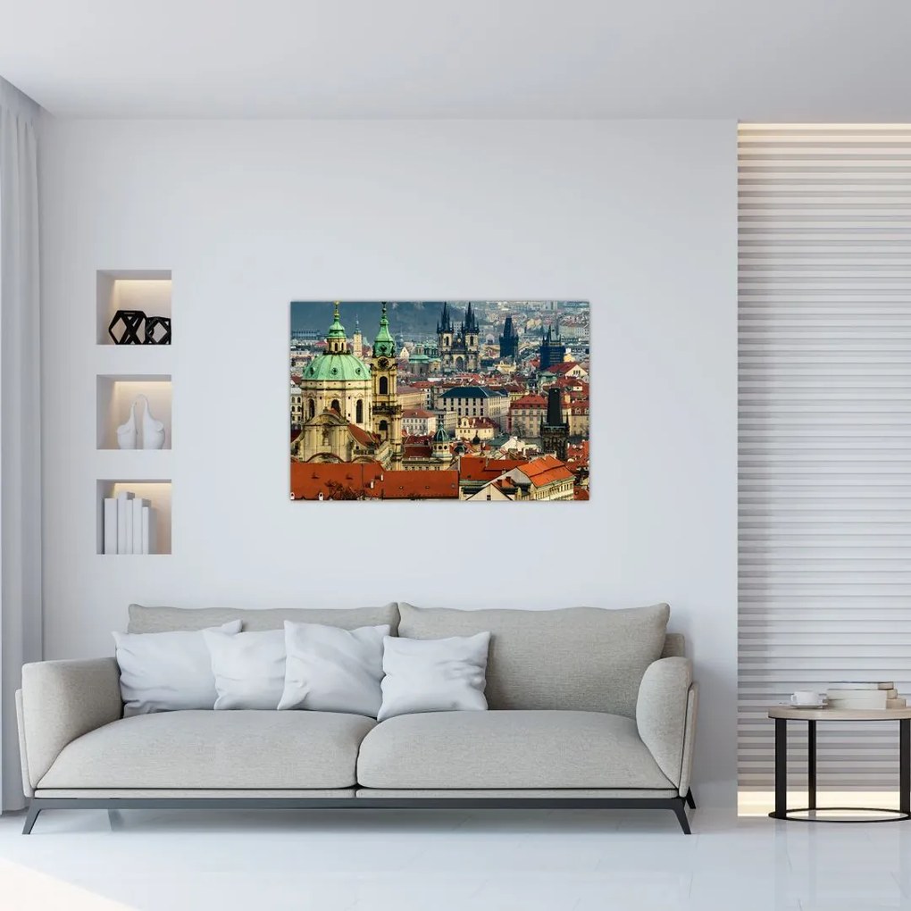 Tablou - Panorama din Praga (90x60 cm)