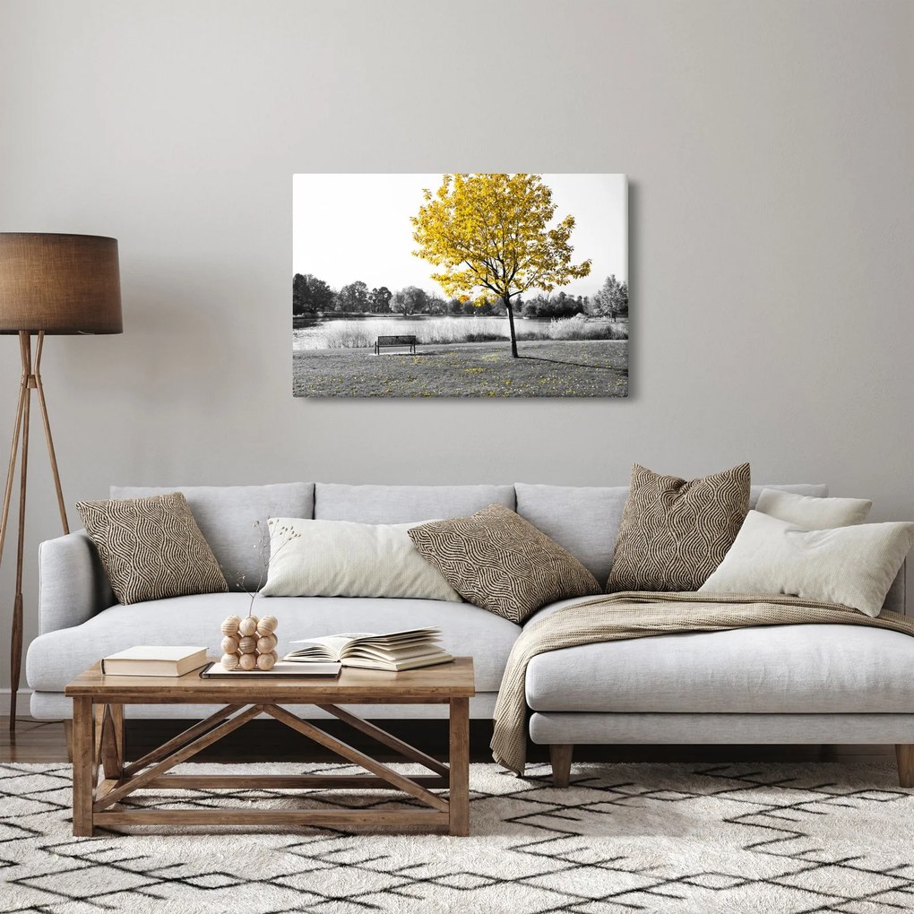 Tablou - relaxare în parc (90x60 cm)