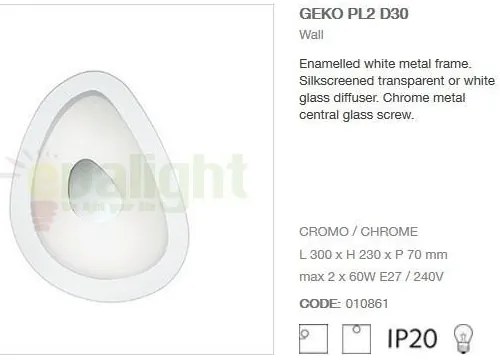 Aplica de perete GEKO PL2 D30 010861
