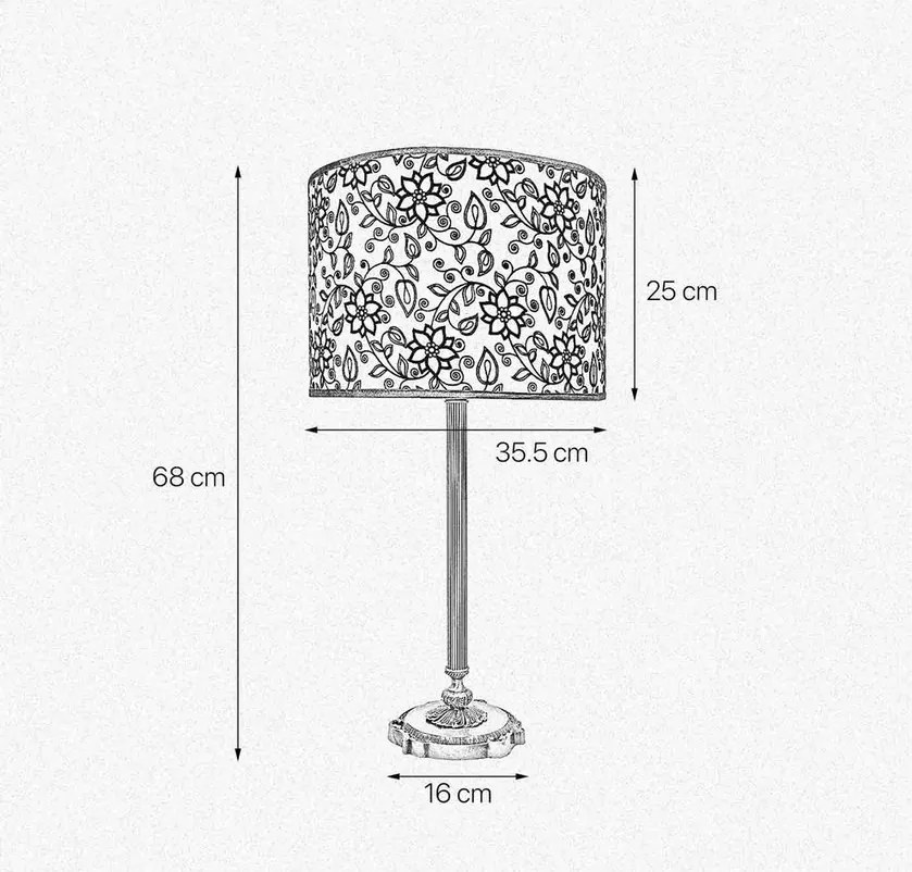 Veioza, Lampa de masa cu abajur elegant Floral Large