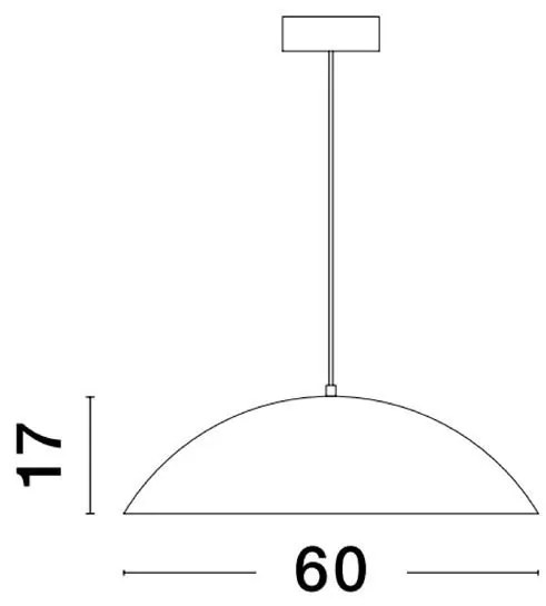Pendul LED dimabil design modern GLIM negru 60cm